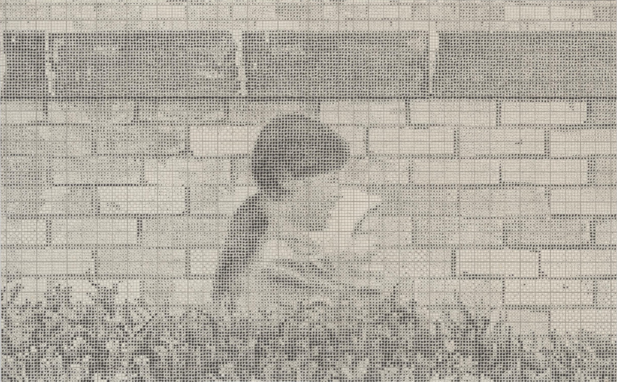 'Index Cards' - mother and child Mother and child, walking past, council housing estate, brick wall,