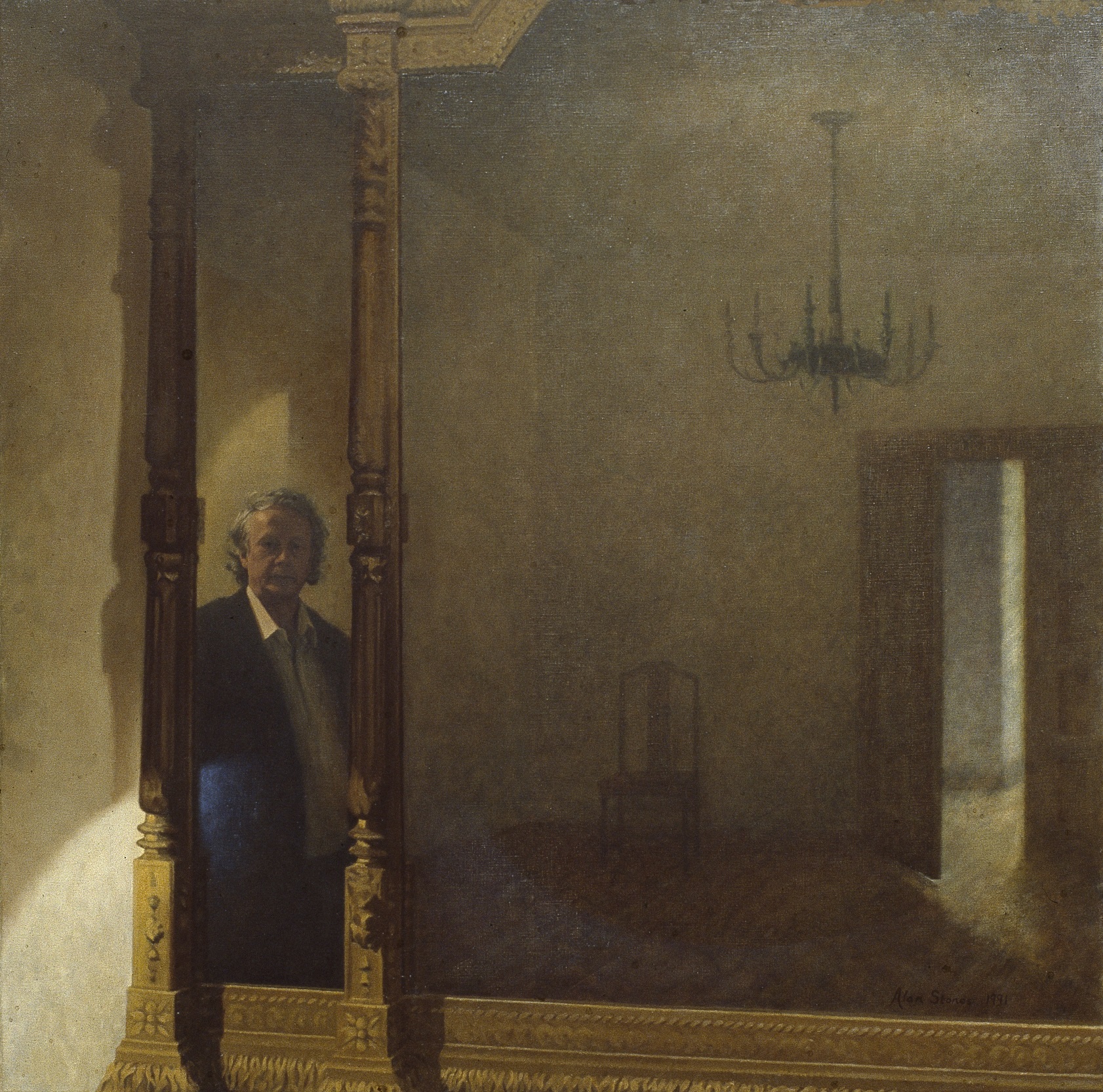 Count Fritz von der Schulenberg Fritz von der Schulenberg looking back at us in a large mirror